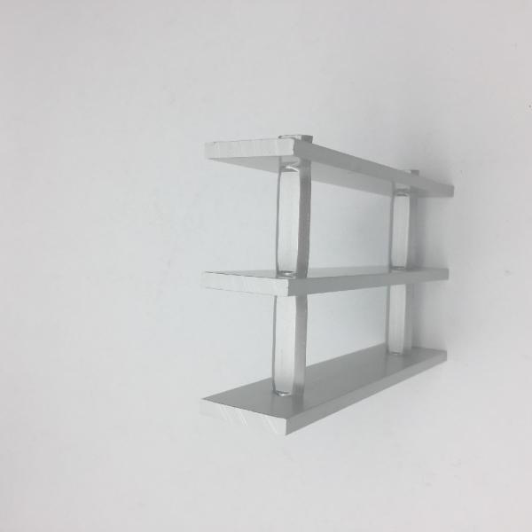 T6063 Material Aluminum Bar Grating Anodizing Treatment Rooftop Safety Serrated Walkway