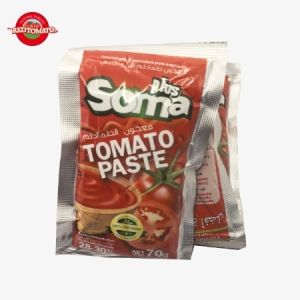 China 70g SOMA Flat Sachet Tomato Paste Brix28–30% OEM Customizable on sale