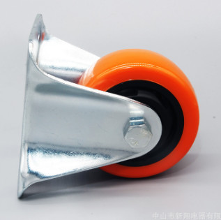 Buy 75mm polyurethane casters rigid caster wheels zinc coated at wholesale prices