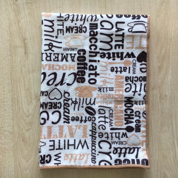coffee colored single side printed high quality kitchen towels clean wipes