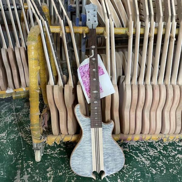 2023 NEW Custom Alembic Style Neck Through Body Mark King Signature Deluxe 5 Strings Electric Guitar Bass