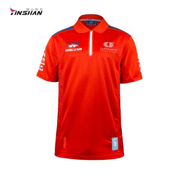 Custom Printed Breathable Short Sleeve Motocross Jersey for Racing Polo F1 Car Racing Suit