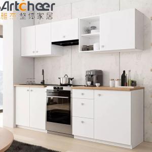 China Grey Color Plywood Small Kitchen Cabinet with Modern Lacquer Door Panel Surface Treatment on sale