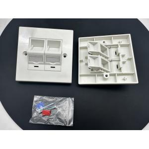 ANSHI LJ6C British Style Snap-In 2 Port Faceplate RJ45 Frame 86*86MM
