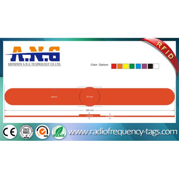 Slap RFID Wristbands with flexible stainless steel bistable spring bands