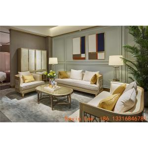 Luxury villa interior furniture custom made high end fabric sofa set 123 light