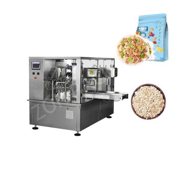 Buy CE Certification Flat Pouch Rotary Packing Machine for Oatmeal Cookies Snacks at wholesale prices