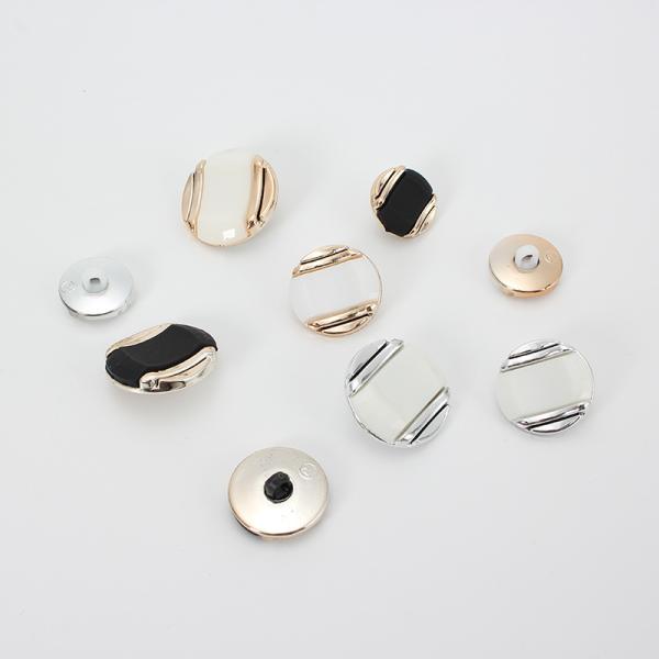 Wholesale Women Clothes Customize Fashion Big Plastic Abs Combined Button for Clothing Dyeable