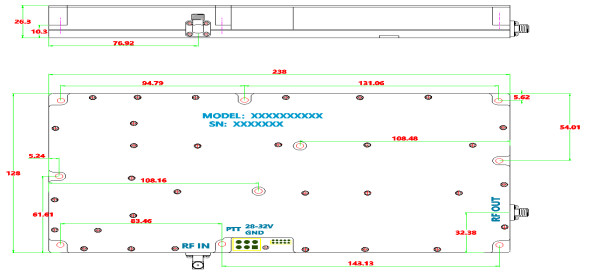 NXPA500-3000MHz 100W Vhf RF Amplifier Jammer Module For Communication Radar System