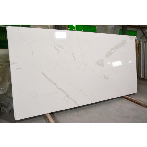 Buy Calacatta White Quartz Stone Solid Surface 25mm Thickness Kitchen countertops at wholesale prices