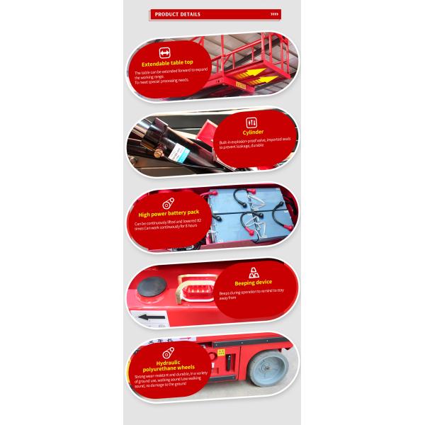 High Quality4m 6m 8m 10m 12m 14m 320Kg Capacity Electric Mobile Scissor Lift Manlift Mobile Platform Rough Terrain