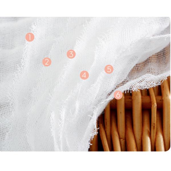 Natural Green Crepe Gauze Fabric 180GSM 145X120 Three Layers