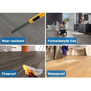 Anti Skidding SPC Click Lock Flooring Wood Texture 4mm 5mm Plastic Floor Tiles