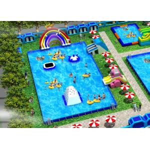 Outdoor Commercial Inflatable Water Amusement Park Customized