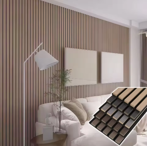 wooden slat acoustic wall panels natural walnut acoustic slat wood wall panels