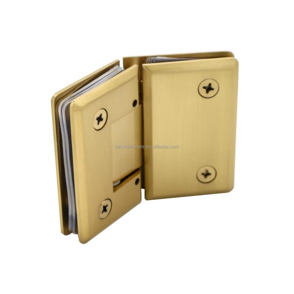 Sliver/Black 135 Degree Glass to Glass Shower Hinge with Stainless Steel Construction