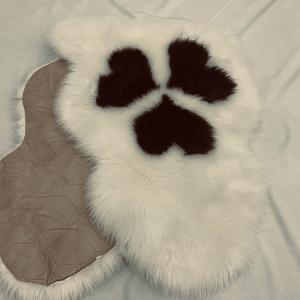 65x180 Plush Faux Sheepskin Carpet White Fur Rug