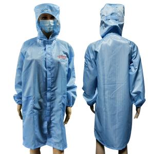 Unisex 5mm Stripe ESD Anti Static Smock For Class 100 Cleanroom