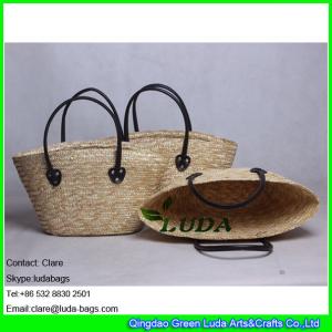 LDMC-007 wholesale natural cheap basket bag lady wheat straw bags