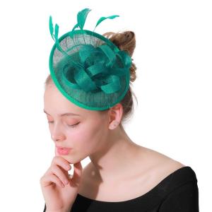Quality Party Decoration Feather Sinamay Fascinator With Headband Shipping DHL UPS FEDEX for sale