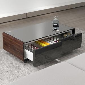 Quality end Foldable Coffee Table with Touch Screen and Refrigerator Main Material Iron Glass for sale