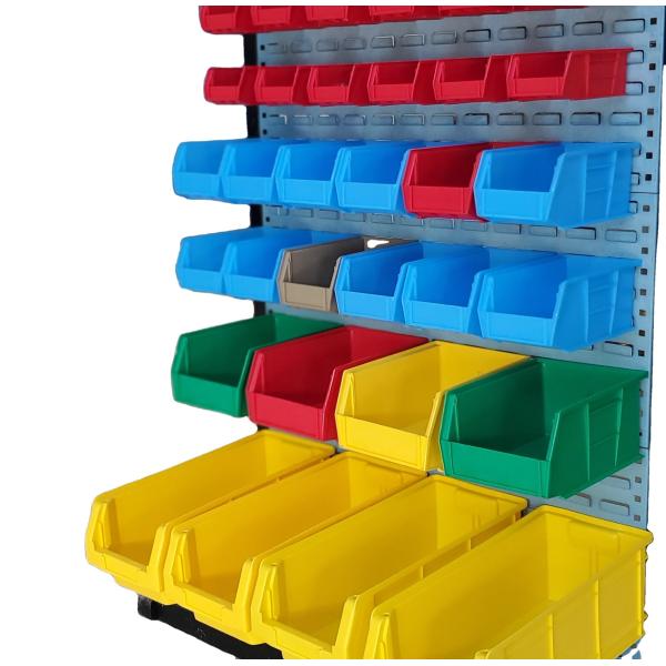 Buy Plastic Shelf Bins Tool Crate Stackable Plastic BoxWarehouse For Screws Stackable at wholesale prices