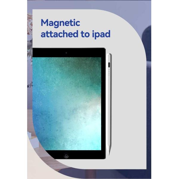 Built In Lithium Battery Stylus Pen For IPad Painted Aluminum Pen Body 15H Working Time