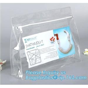 China A5 size clear plastic PP PVC document file bag with zip lock,PVC bag zippered PVC mesh bag EVA document file bag bagease on sale