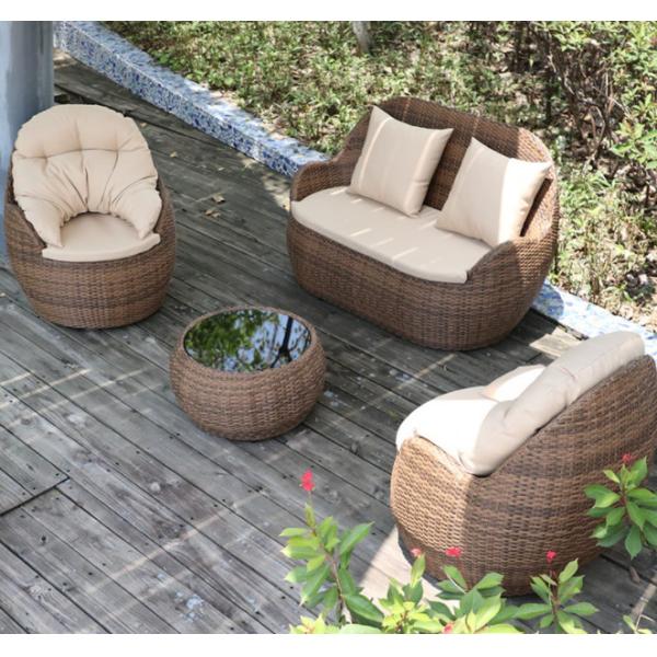 Oval Woven Rope Garden Furniture Bed Leisure Outdoor Sofa Vine Chair Weaving
