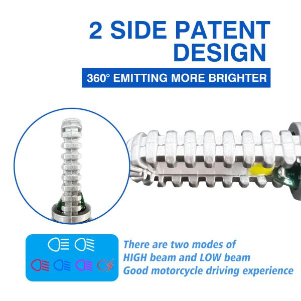 Amber Motorcycle LED Headlight Bulb DC12V Red Blue White H4 Led Bulb Motorcycle