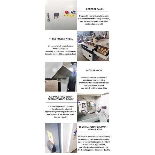 Small Wood Furniture Polishing Machine PM120A with 300mm Polishing Roller Diameter