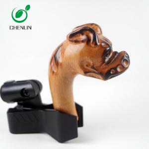 Carving Cat Wooden Umbrella Handle No Burrs SGS Certificated