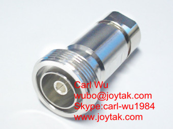 DIN 7/16 connector female jack 1/2" coaxial cable factory made high quality pim -155dbc all brass made in china