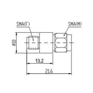 2 W Coaxial Fixed Attenuators DC-26.5 GHz SMA Type N Attenuator Connector