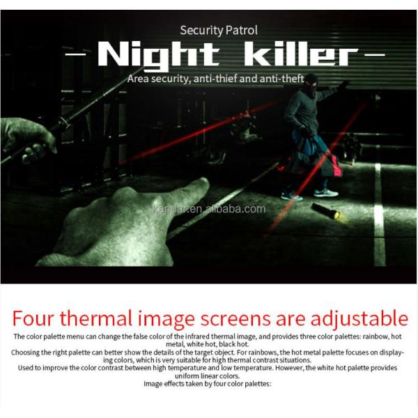 384*288 8-14um Waterproof KD760 54mm Thermal Imaging Scope with Field of View 6.9°x5.2°