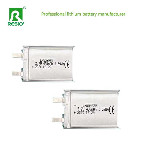 Rechargeable Lithium Polymer Battery Cell 552535 3.7V 430mAh Lipo Batteries