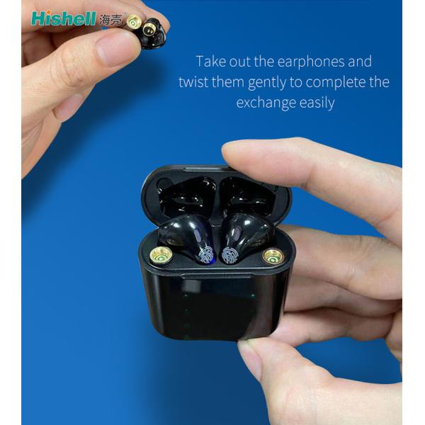 Black White TWS True Wireless Stereo Earbuds Waterproof 500mAh F68