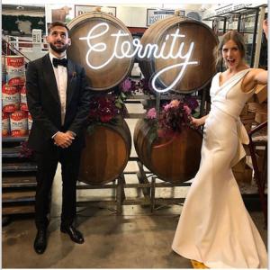 Window Hanging Neon Letter Signs Output 12-24V Acrylic Wedding Decoration