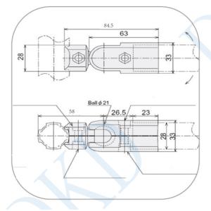 DYJ28-A07 Lean Pipe Joint Industrial Application Expandable Aluminum Pipe