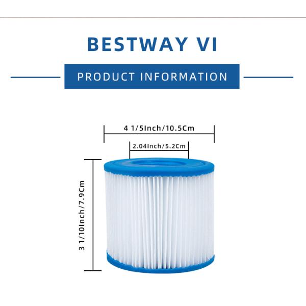 Water Amusement Places Filter for Bestways VI FD2134 58323 Lay-Z-Spa Accessory Parts