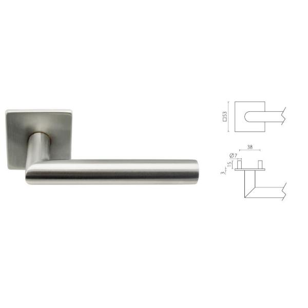 Modern door handle exterior door handle with magnetic round rose door lever