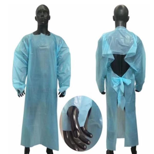 CPE GOWN, PLASTIC MEDICAL DISPOSABLE APRONS FOR DOCTOR, BIOHAZARD APRON,