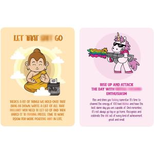 Recycled Deck Printing Positive Affirmation Educational Playing Cards Oem