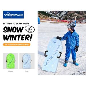 36inch Green PE Foam Snow Sled for Winter Skiing Board Lightweight and Durable