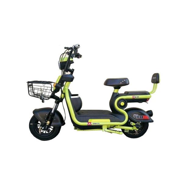 Yellow Electric Moped Street Bike Moped Pedal Bike High Performance
