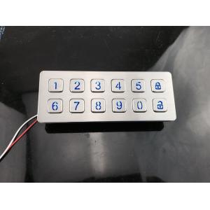 Quality IP65 6X2 Layout numeric Metal dome Keypad With 12 flat key buttons for door lock system for sale
