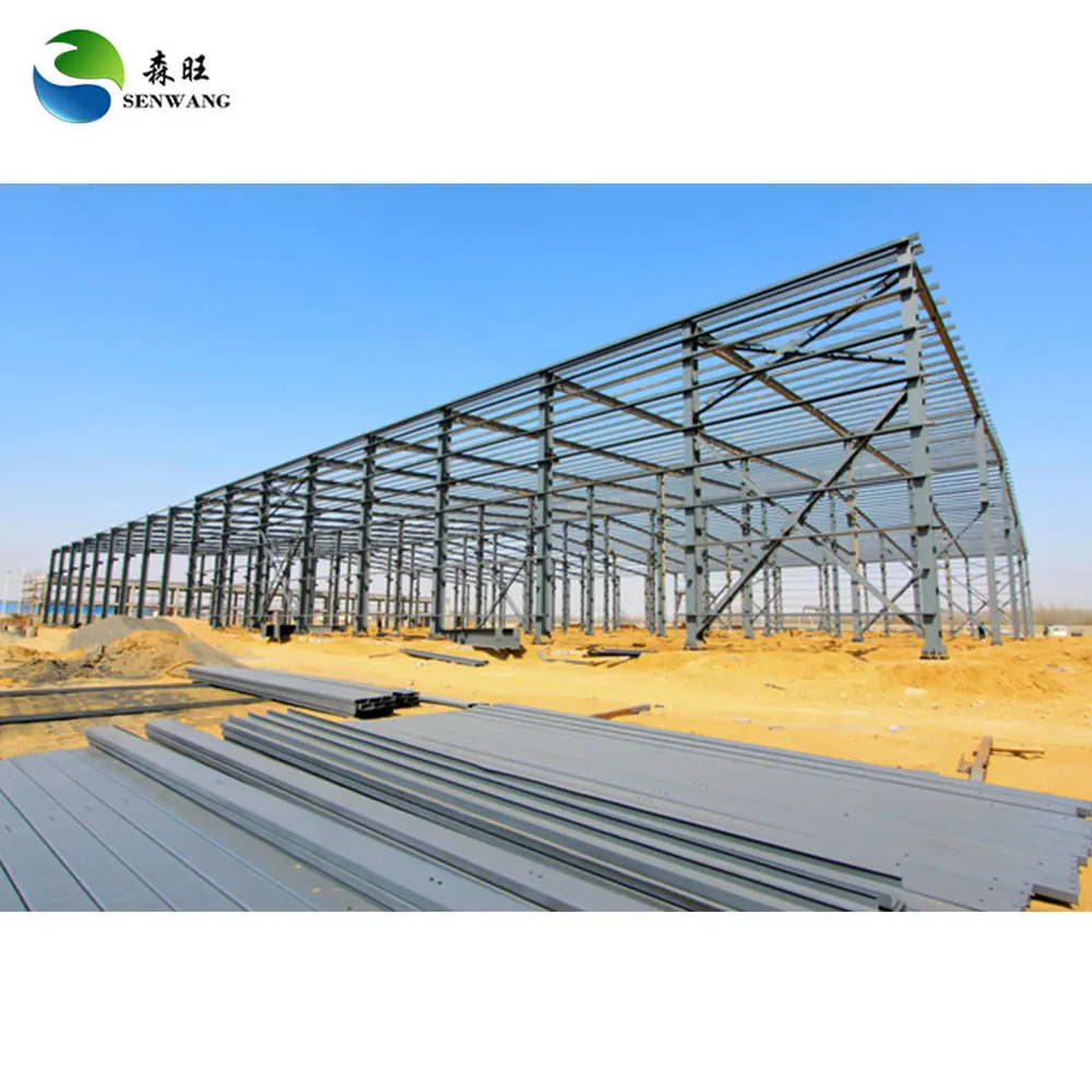 1.2m Height Brick Wall Steel Structure Warehouse with Cost Advantage on