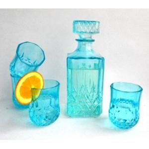 Quality GLASS WINE DECANTER WITH 4 CUPS for sale