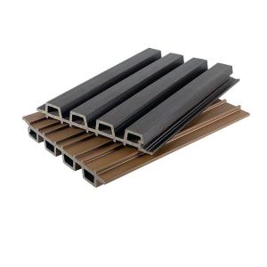23x135mm WPC Cladding Panel Wood Plastic Composite Fluted Plank Brown