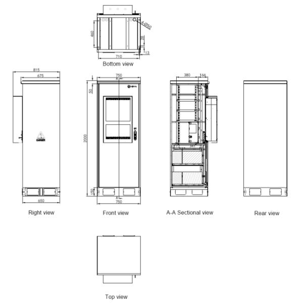 22U IP65 Outdoor Telecom Cabinet with Anti-Theft and Weatherproof Features